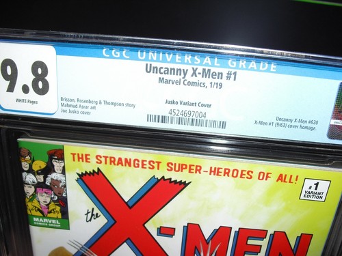 X-Men #1 Jusko 2019 variant w/ COA CGC 9.8! Uncanny Homage LTD 600 NM K631 - Picture 2 of 8