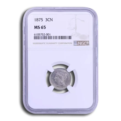 1875 Three Cent Nickel MS-65 NGC