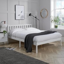 Single / Double Pine Solid Wood Bed Low End Slatted Base Furniture Headboard