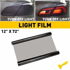 12"x 72" Matte Black Car Rear Lights Tail Light Film Stickers Trims Accessories