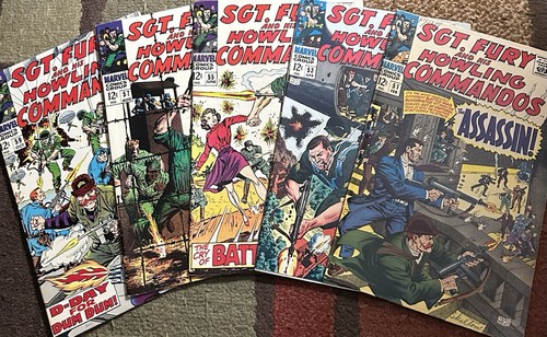 Sgt Fury And His Howling Commandos 51 53 55 57 59 Higher Grade Lot! Hitler Story