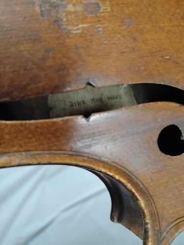 Antique Friedrich August Glass Violin - Picture 10 of 11