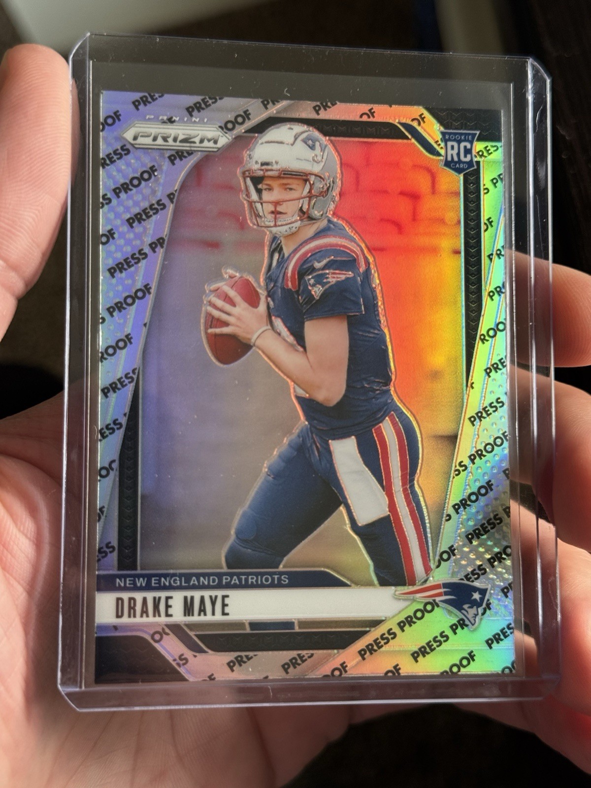 2024 Panini Prizm Drake Maye New England Patriots Rookie Press Proof SSP #329