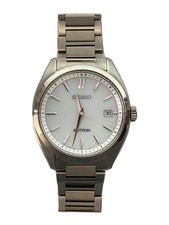 SEIKO Solar Watch Analog WHT SLV 7B72 0AD0