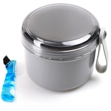 Leak Proof Travel Denture Bath Case for Full Dentures, Denture Cups for Gray