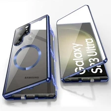 For Samsung Galaxy S25 Ultra S24 FE S24 S23 Magnetic Metal Mag Safe Screen Cover