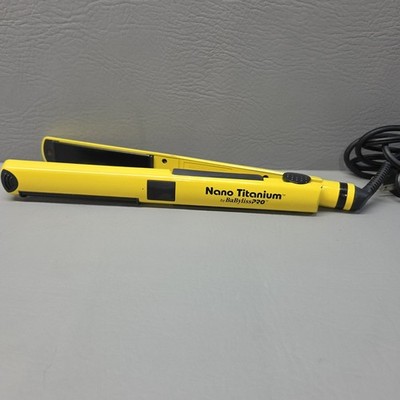 BaBylissPRO Nano Titanium Flat Iron BABY2071 Yellow Tested Working