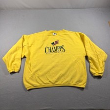 Somers Champps Americana Vintage Sweatshirt Mens Large Yellow Made in USA Logo