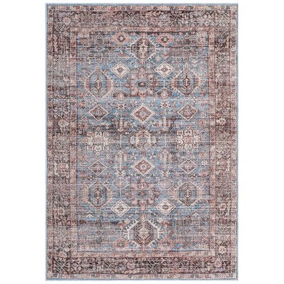 EVERWASH  Callaghan Eve Southwestern Machine Washable Area Rug, Blue, 5'2''x7'2''