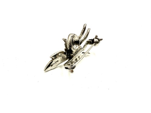 VTG ALICE CAVINESS Germany Bumble Bee Sterling Silver Marcasite Enamel Brooch - Picture 5 of 7