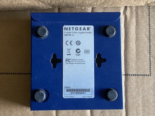 Netgear GS105v4 ProSafe 5 Port Gigabit Switch GS105 v4 with No PSU Netgear GS105 - Picture 6 of 6