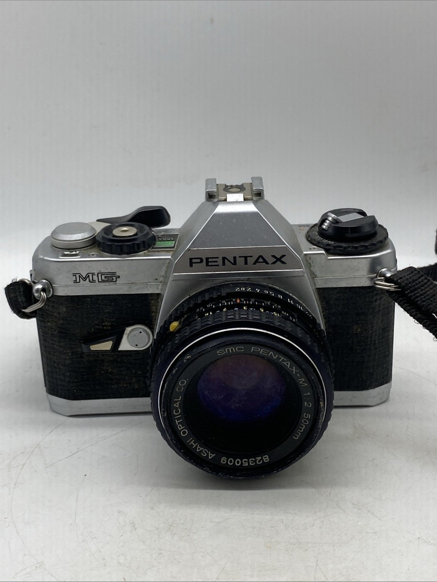 Vintage Pentax MG 35mm SLR Camera with SMC Pentax-M 50mm f/2 Lens