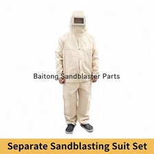 Canvas Sandblast Suit Full Set with Hood Jacket Pants Helmet Abrasive Blasting