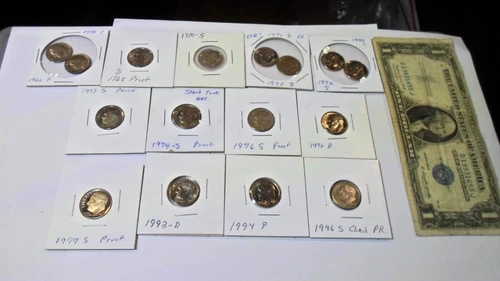 Coin Lot *Older Mostly Proof & UNC Dime Lot *