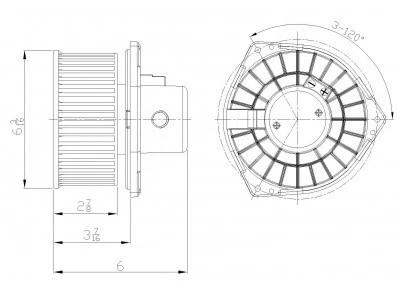 A/C Blower Motor Assembly for 03-05 Suzuki Grand Vitara 74250-54J10 SZ3126101 - Image 2 of 4