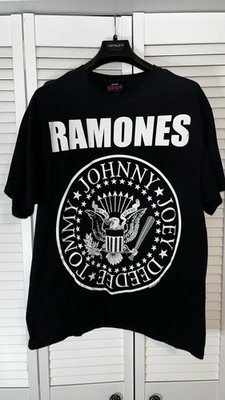 Ramones 1-2-3-4 Black Graphic T-Shirt XL/XG Rock & Pop Music Band Tee