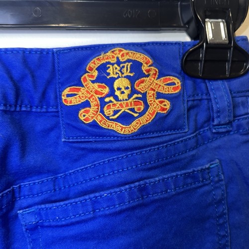 Ralph Lauren Girls Sz 10 Bowery Skinny Stretch Jeans Blue Embroidered Logo - Picture 6 of 10