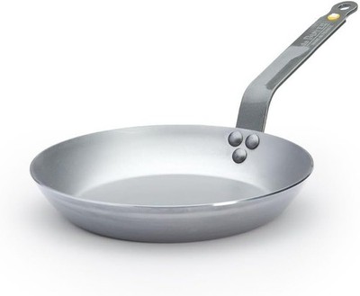 De Buyer Mineral B Round Carbon Steel 9.5'' Fry Pan, Naturally Nonstick,Oven safe