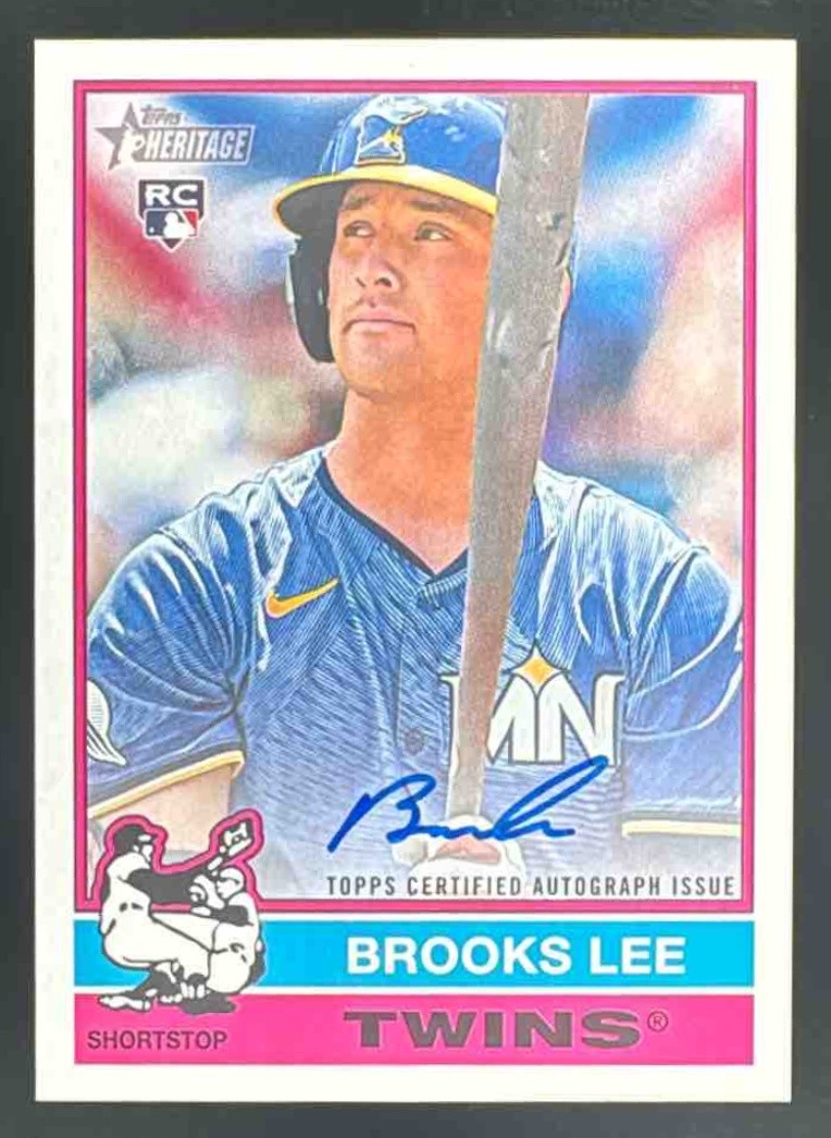 2025 Topps Baseball Heritage Brooks Lee Real One Auto #ROA-BL RC Minnesota Twins