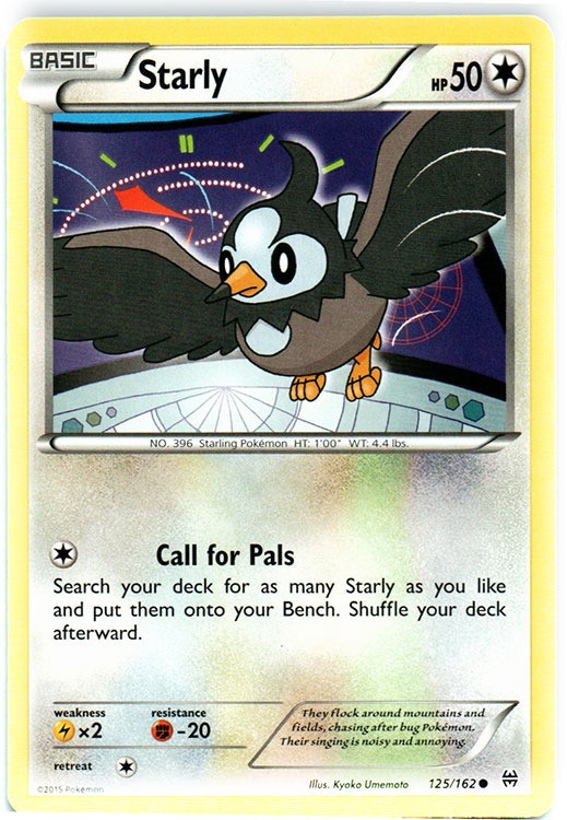 Starly - 125/162 - Common - Near Mint - BREAKThrough