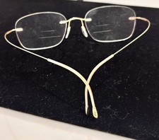 Silhouette Eyeglasses 5515 70 7530 Titanium Gold Rimless Frames 21/160 Austria