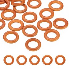 30mm Natural Wooden Rings, 30 Pack Wood Ring Round Linking Rings, Brown