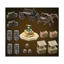 Dwarven Forge Fantasy Terrain 28mm Wicked City Accessory Add-On Pack NM