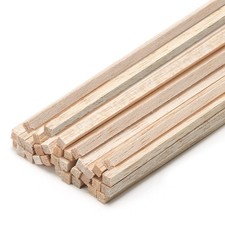 Balsa Wood Sticks 1/4 Inch Square Dowels Strips 12" Long - Pack of 30 