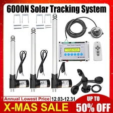 6000N Complete Dual Axis Solar Panel Track LCD Solar Auto Tracking Tracker Kits