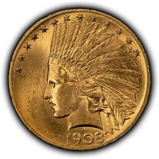1908 G$10 Indian Head Gold Eagle - BU - SKU-G6273