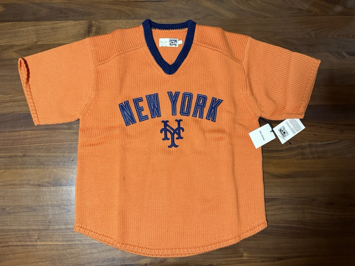 Aime Leon Dore ALD New York Mets Short-Sleeve Knit V-Neck Sweater