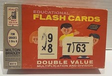 Milton Bradley Educational Flash Cards Multiplication  Division Complete 1963