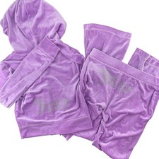 Juicy Couture Violet Tulle Velour Track Suit Set NWT 199 Womens S Y2K McBling