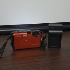 Nikon COOLPIX AW100 Compact Digital Camera Orange Waterproof Shockproof GPS