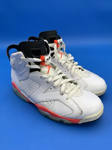 Air Jordan 6 Retro 2014 Bianco Infrarossi Toro Carmine Bravo Bianco Oreo Taglia 12