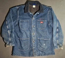 VTG 90s Dickies Blanket Lined Chore Jacket XL TALL Denim Barn Prison Work Coat