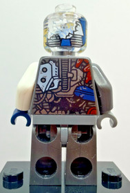 LEGO (76038) Marvel Avengers: Ultron MK1 Minifigure sh0169 - Trans-Clear Head