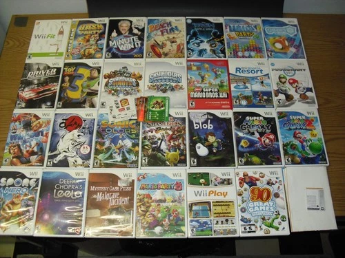 Lot of 27 Wii gms all complete & GREAT COND! Mario Party 8 Kart & Galaxy 1 & 2!