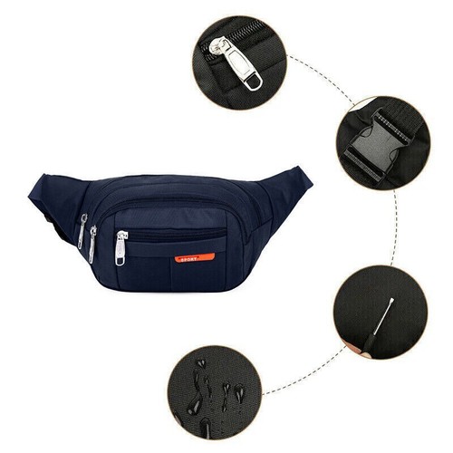 Große wasserdichte Gürteltasche Unisex Bauchtasche Gürteltasche Geldbörse Reise - Bild 4 von 21