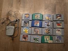 Lot Of 16 Nintendo 64 Games Perfect Dark Pikachu Army F Zero Wave Paperboy Tanx