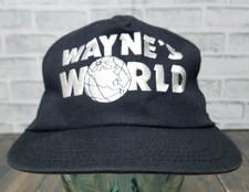 Vintage - 1991 - Wayne’s World Hat SNL Made In USA Black SnapBack Hat Original