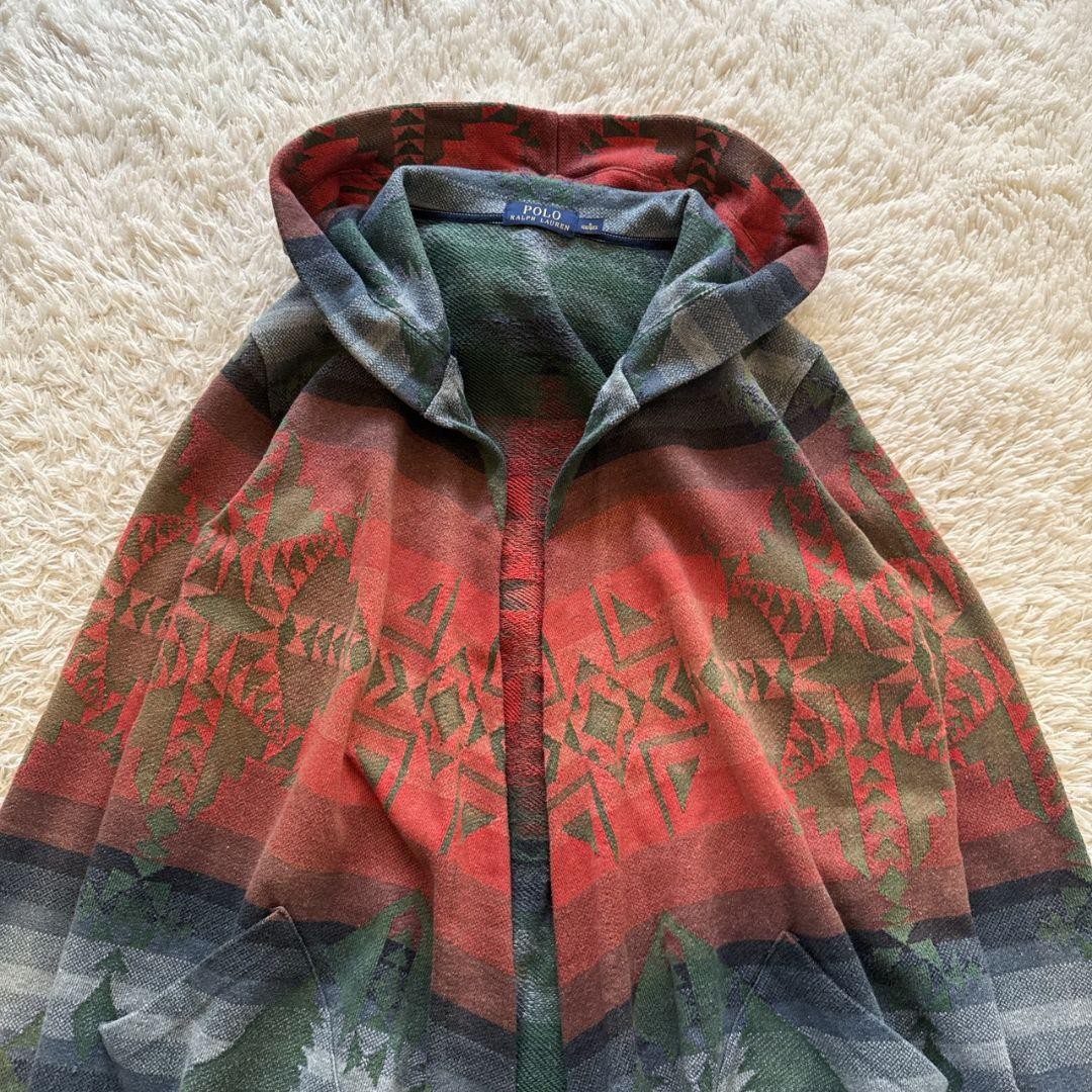 Ralph Lauren Polo Native Pattern Red Cardigan S - image 6