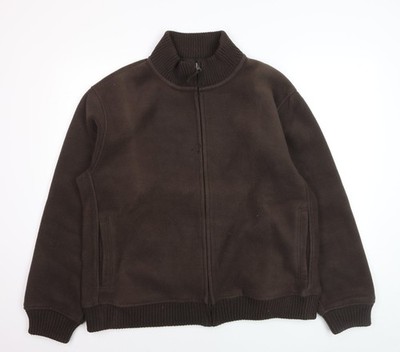 Brauner Herrenpullover mit durchgehendem Reißverschluss UK Größe 2XL von Dunnes
