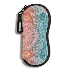 Sunglasses Case Ultra Light Neoprene Zipper One Size 1 2b-mandala Diamond