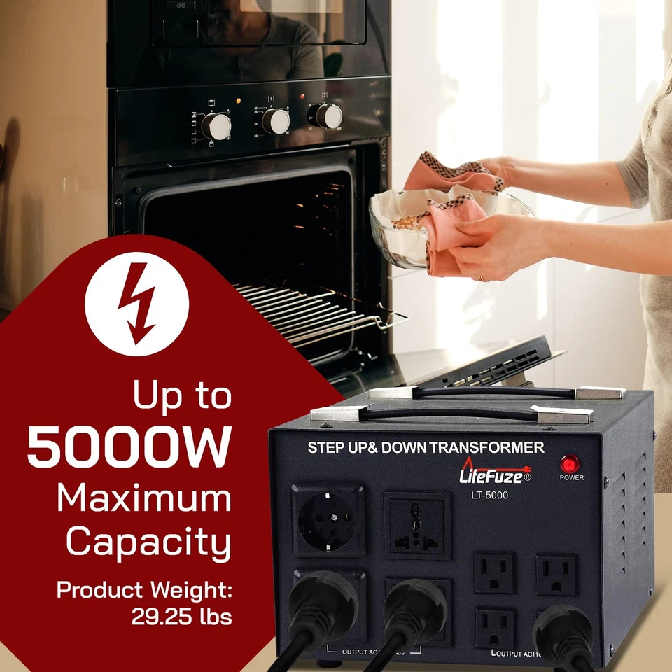 LT Series 5000 Watt Voltage Converter Transformer Step Up/Down - 110v to 220v... - Image 4 of 4