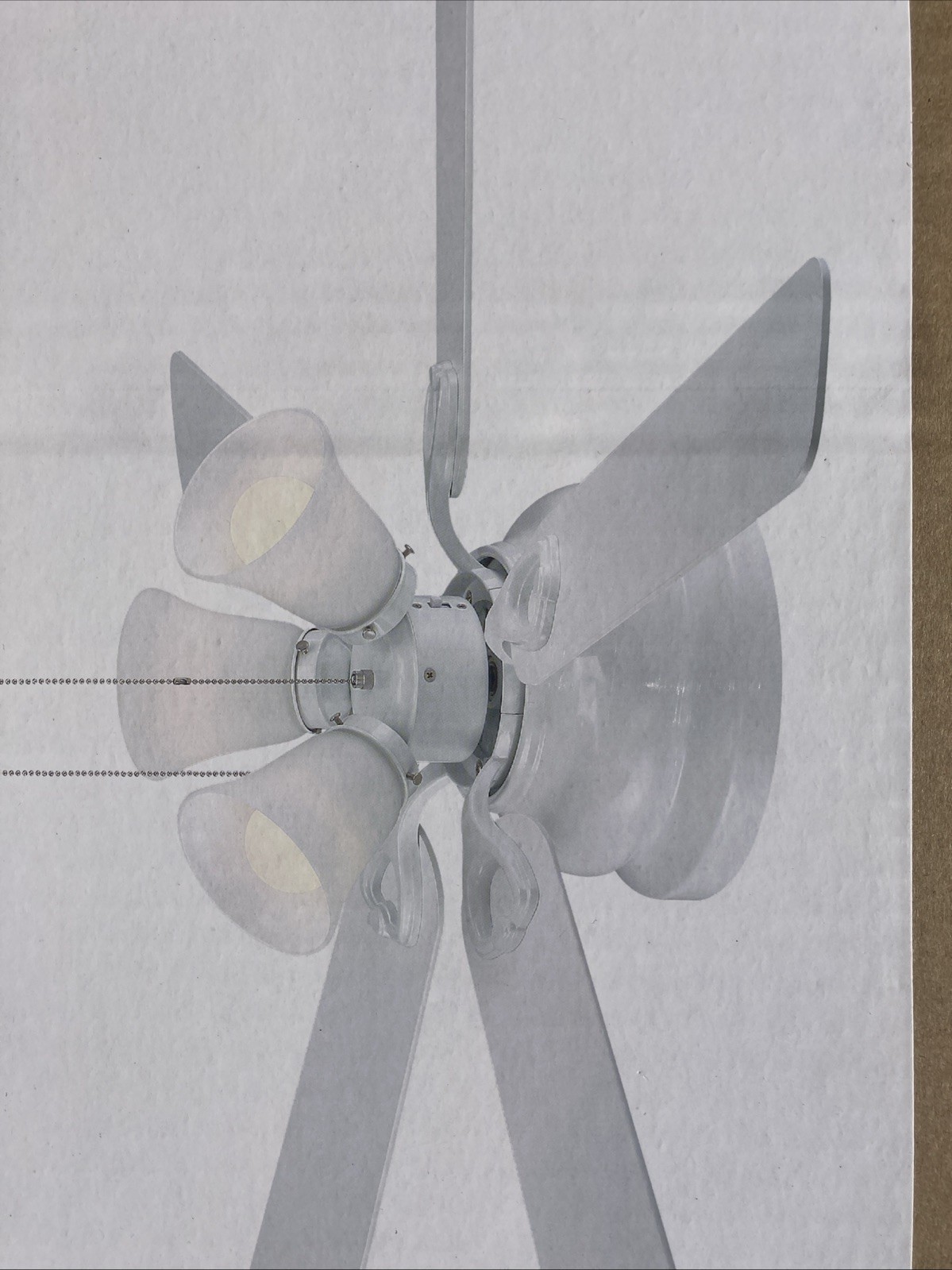 Clarkston II 44 in. LED Indoor White Ceiling Fan with Light 