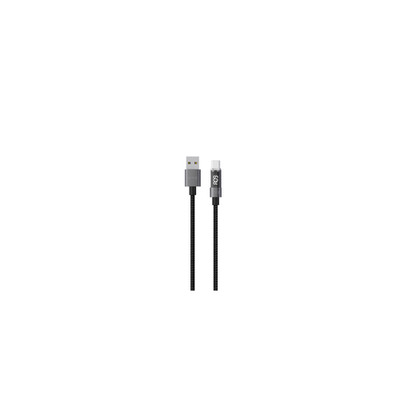 USB-A auf USB-C Ladekabel schwarz 1m geflochtenes Aluminiumgehäuse LED 65W 480MbpsPD