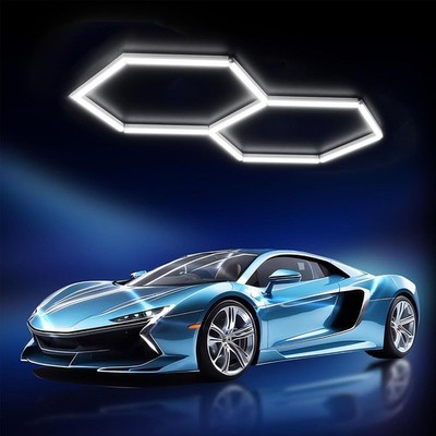 2-17 Hexagon LED Lampe Röhren Werkstatt Garage Wand Decken Leuchte Beleuchtung