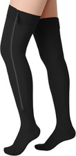 Thigh High Zipper Compression Socks Women