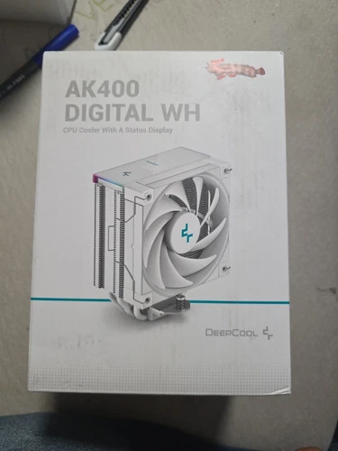 DeepCool AK400 DIGITAL WH Air Cooler, Single Tower, Real-Time CPU Status Screen